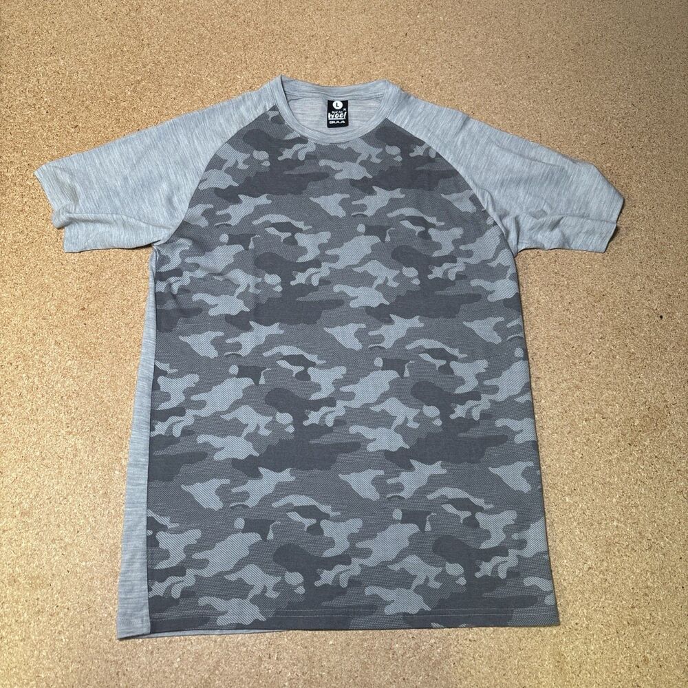 Bula T Shirt Mens Size L Merino Wool Work Outdoor Camo Hiking Camp C1